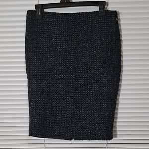 Willi Smith Charcoal Tweed Pencil Skirt